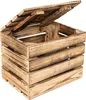 A wooden crate with a lid, shown from a slightly elevated side angle. Produktbild-Vorschau