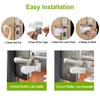 Collage showing how to install a childproof door lock. Produktbild-Vorschau