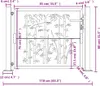 vidaXL Gartentor Anthrazit 100x75 cm Stahl Bambus-Design Produktbild-Vorschau 8