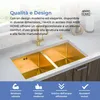 ANW HOME Lavello da cucina, lavello da incasso a doppia Anteprima dell’immagine prodotto 4