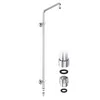A chrome shower arm and adapter kit against a white background. Podgląd zdjęcia produktu