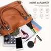 TANTOMI Henkeltasche  Leder Schultertasche Handtasche Top Produktbild-Vorschau 5