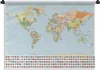 MuchoWow® Wandteppich Wandbehang Weltkarte - Flagge - Produktbild-Vorschau 1