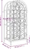 vidaXL Stojan na víno na 33 lahví černý 45x36x100 cm kované Náhled obrázku produktu 7
