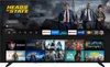 A television screen displaying a streaming service interface with movie and TV show posters. Produktbild-Vorschau