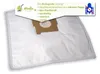A vacuum cleaner bag with a promotional overlay detailing its ecological benefits. Produktbild-Vorschau