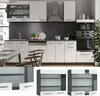 A collage of kitchen cabinets and a dining table setting. Anteprima dell’immagine prodotto