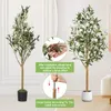 Kunstpflanze Olivenbaum 120 cm,Realistische Olive mit Produktbild-Vorschau 4