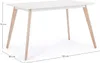 Tisch Michelangelo 120 x 80 x 74 cm MDF Buchenholz Natur Weiß _Natur24 Anteprima dell’immagine prodotto