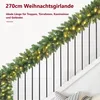 270cm sztuczna girlanda świąteczna zielona Podgląd zdjęcia produktu 6