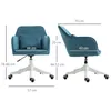 HOMCOM Chaise de bureau velours fauteuil bureau massant Voir les images du produit 5