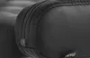 A close-up view of a black leather bar stool cushion with a zipper. Náhled obrázku produktu