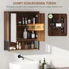 HOMCOM Spiegelschrank Bad, Badezimmerschrank mit sanft Produktbild-Vorschau 4