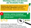 A collage of an insect trap and information about its use. Produktbild-Vorschau