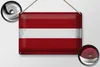 Blechschild Flagge Lettland 30x20cm Flag of Latvia Vintage Produktbild-Vorschau 2