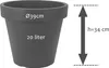 Plastikblütenpot -Anthrazit Ø39 cm - doppelt -gewandt - Produktbild-Vorschau 2