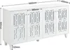 Credenza Fortuna Lai con maniglie in cristallo, 4 ante, Anteprima dell’immagine prodotto 5