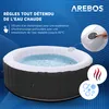 AREBOS Whirlpool gonflable | Ø208cm | 6 personnes | 130 Voir les images du produit 3
