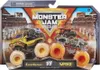 A product package containing two monster trucks, EarthShaker and MAX-D, in a simulated arena setting. Voir les images du produit