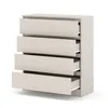 A beige chest of drawers with four drawers, three of which are partially open. Produktbild-Vorschau