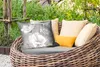 MuchoWow® Outdoor Kissen - Stilleben - Blumen - Schwarz und Produktbild-Vorschau 3