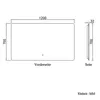 Badspiegel mit Beleuchtung 120×70cm Kaltweiß dimmbar Produktbild-Vorschau 7