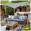 Vela parasole impermeabile 4x4x4m ModernHome - grigia Anteprima dell’immagine prodotto 6