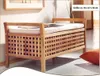 Sitzbank, Walnussholz, mit Kissen und Stauraum. Produktbild-Vorschau 1