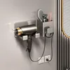 Haartrocknerhalter Föhnhalter Wand Ohne Bohren Grau, Föhn Produktbild-Vorschau 7