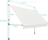 350cm upínacia markíza s ručnou kľukou, markíza bez Náhľad obrázku produktu 5