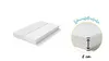 A split image showing a folded mattress on the left and a close-up of the mattress edge with a measurement indicator on the right. Anteprima dell’immagine prodotto