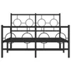 Bettgestell mit Kopf- und Fußteil Metall Schwarz 120x190 cm Produktbild-Vorschau 5