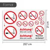 iSecur Rauchen verboten - Aufkleber Set mit 14 Produktbild-Vorschau 2