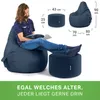 Green Bean® Sitzsack mit Rückenlehne + Hocker "Cozy+Stay" Produktbild-Vorschau 2