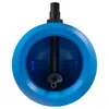 A blue pool filter pump with a black hose attachment and internal components, isolated on a white background. Náhľad obrázku produktu