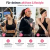 Sport Stirnband 3er Set Pink Blau Schwarz– rutschfest, Produktbild-Vorschau 5