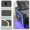 Merax L-Form Schlafsofa mit LED-Beleuchtung, modulares Produktbild-Vorschau 6