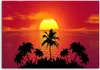 Leinwandbild sonnenuntergang und palmen 100x70 cm Feeby Produktbild-Vorschau 3