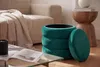 riess-ambiente Runder Polsterhocker VOGUE 40cm grün Samt Produktbild-Vorschau 7