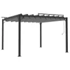 vidaXL Pergola avec toit à lamelles 3x3 m Anthracite Tissu Voir les images du produit 1