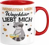 Waschbär Tasse Geschenk Wenigstens Mein Waschbär Liebt Mich Produktbild-Vorschau 1