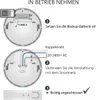 Diagrams showing how to install a smoke detector. Produktbild-Vorschau