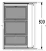 Hailo Abfallsystem Einbau Schublade 80cm Einbaumülleimer Produktbild-Vorschau 3