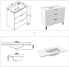 Meuble Salle de Bain 3 Tiroirs, Meuble sans lavabo, Meuble Voir les images du produit 5