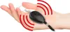 A hand holding a black personal alarm device with red sound wave graphics emanating from it. Anteprima dell’immagine prodotto