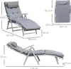 Outsunny Sonnenliege Strandliege Gartenliege Klappbar Produktbild-Vorschau 3