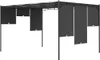 Gartenpavillon mit Seitenvorhang 4x3x2,25 m Anthrazit Produktbild-Vorschau 5