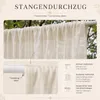 Vorhänge Leinenoptik Creme Halbtransparent Vorhang Voile Produktbild-Vorschau 6