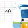 Etiketten Premium A4, weiß 48,5x25,4 mm Papier matt 1000 Produktbild-Vorschau 1