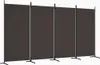 vidaXL 4 ks Paraván hnedý 346x180 cm Látka Náhľad obrázku produktu 1
